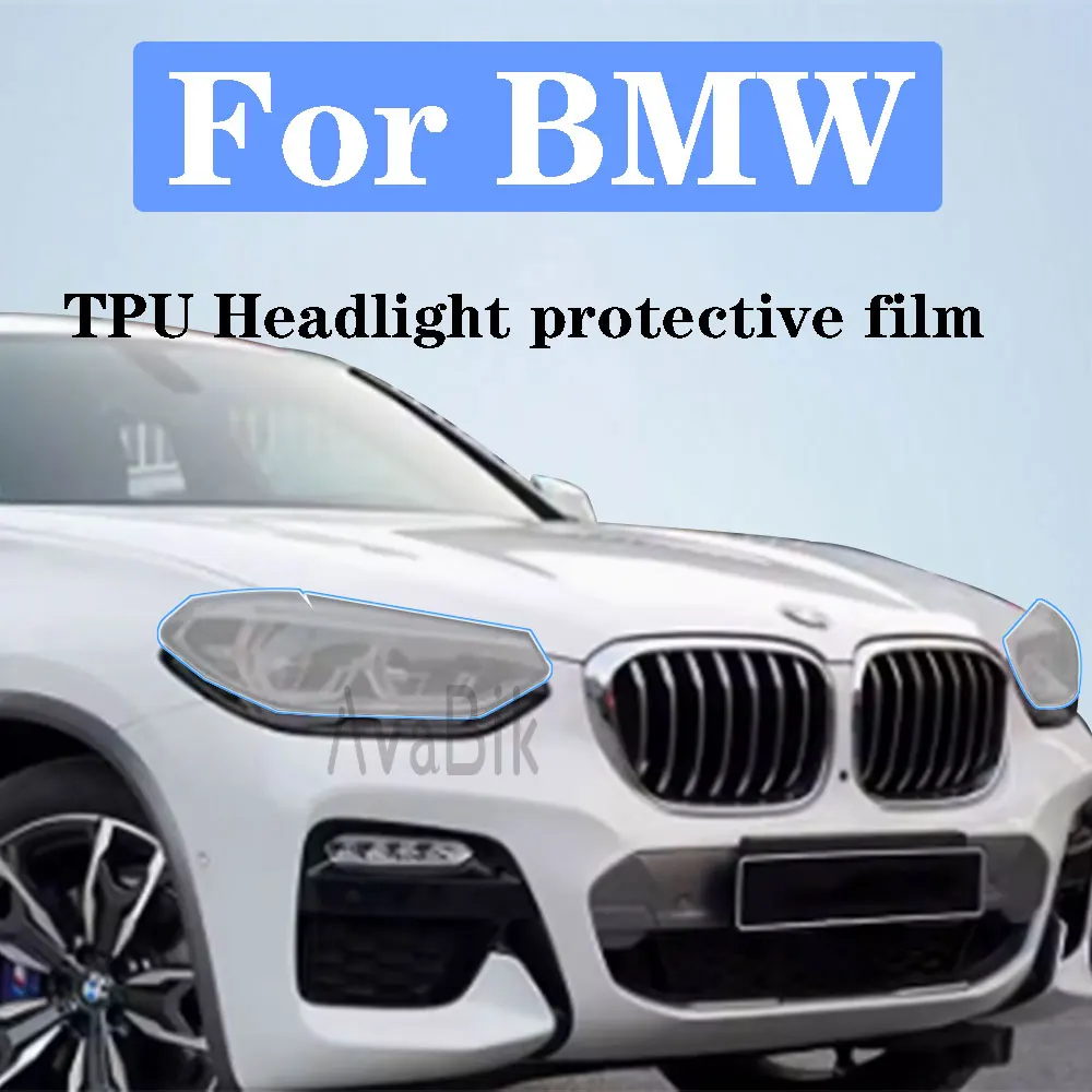 

PPF Car Headlight Protection Tint Film For BMW X1 X2 X3 X4 X5 X6 X7 F48 G01 G05 TPU Car Styling Blackened Transparent Sticker