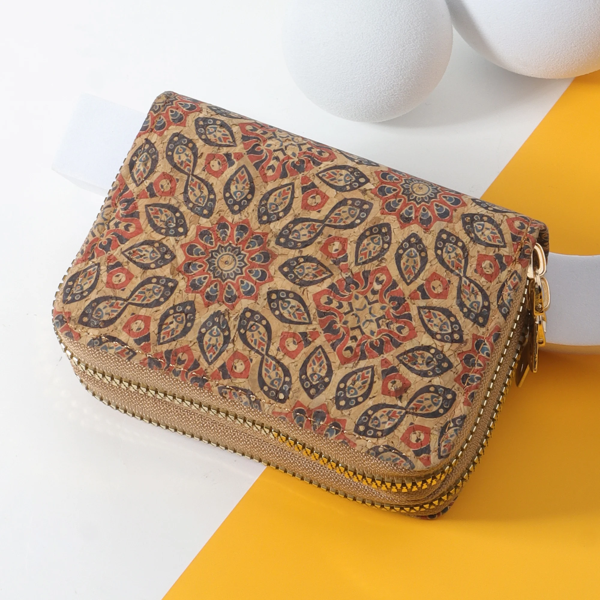 คลิปบัตรเครดิตซิปคู่อินเทรนด์การ์ดกระเป๋าสตางค์ใบสั้นหลายช่องกระเป๋าสตางค์ใส่เหรียญ