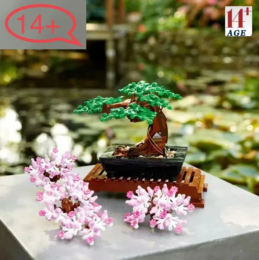 

Новый набор для сборки 3D-модели вечного цветения «Бонсай» 2026 года, модель 10281, букет цветов, декор для дома, игрушка-растение в горшке для детей