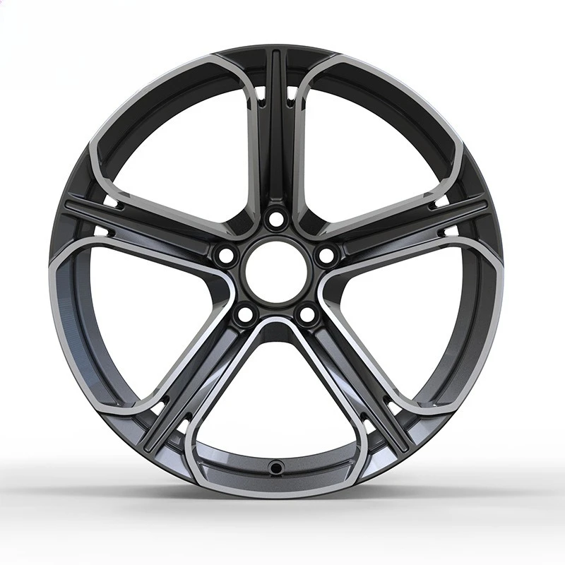 Car wheel hub modification 17/18/19-inch aluminum and bright black car surface forging process One-piece wheel hub
