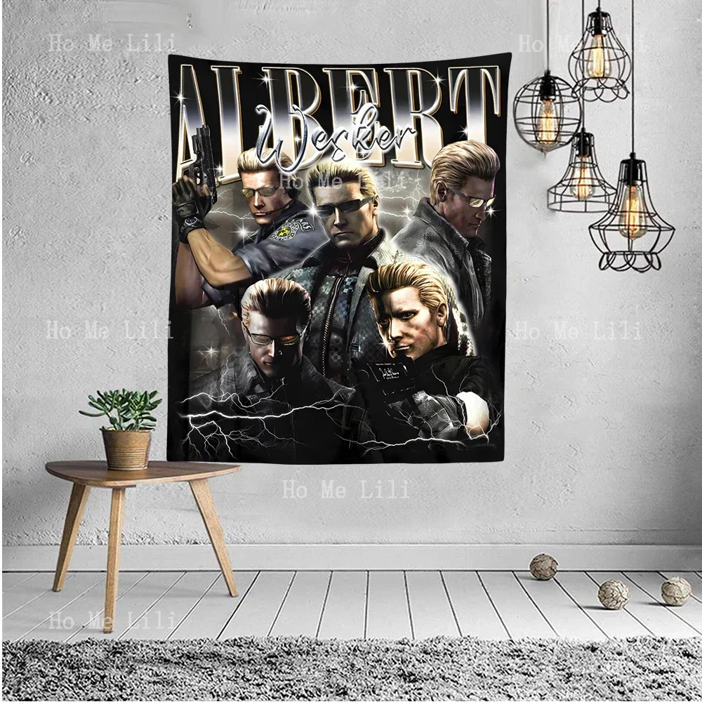 Albert Wesker Movies Figure RE Retro Tapestry Wall Hanging For Bedroom Living Room Modern Fashion Design Tapestries