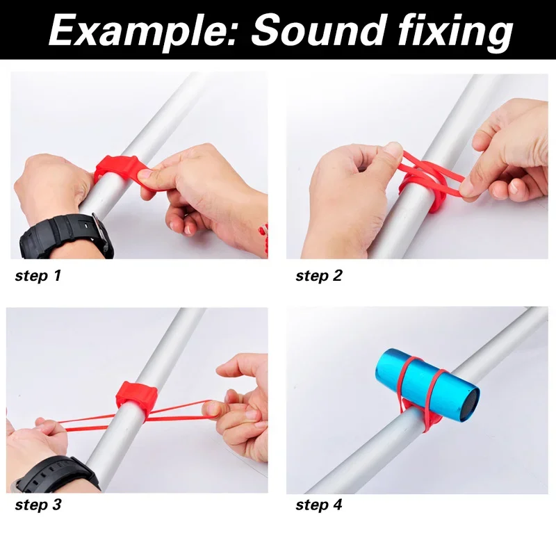 1/5pcs Bicycle Light Silicone Strap Bike Handlebar Flashlight Mount Holder Strap High Elastic Multipurpose Light Holder Fix Tie