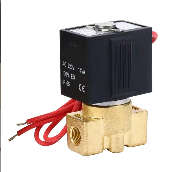 VX2120-08 1/4 Port DC12V 150 PSI 2-Way SMT Equipment Pneumatic Brass Solenoid Valve for Air Suspension