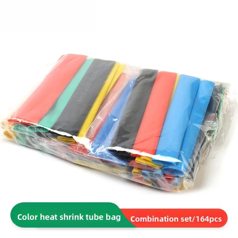 164pcs Bagged Colorful Heat Shrink Tubing Kit Insulation Sleeves For Home Electrical Wire Repair
