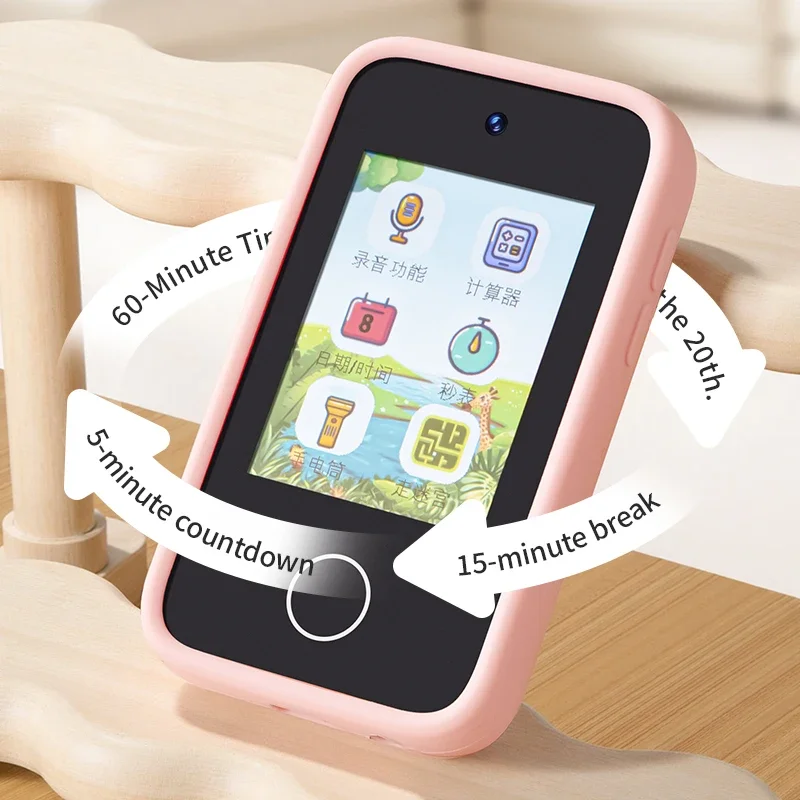 Kids Smart Phone Camera Toy 2.4in Touchscreen Unicorn Baby Multilingual With Music Digital Camera Toys for Girls Boys Age 3-8 view 5
