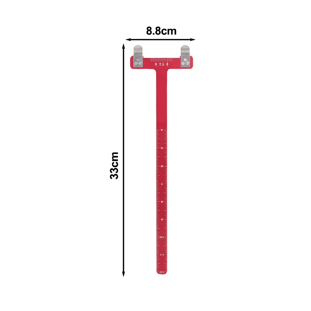 Aluminum Alloy Ruler Bow Measuring Tool For Field Hunting Trips Red Bow Tuning Tool Precision Measurement Design