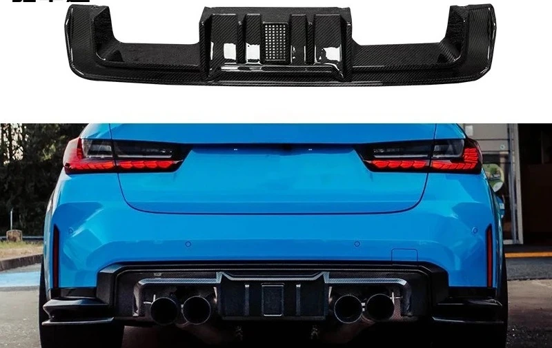 

Suitable for BMW M3G80 M4G82G83 Carbon Fiber Rear Lip Dry Carbon R44 Tail Lip with Light Diffuser Retrofit