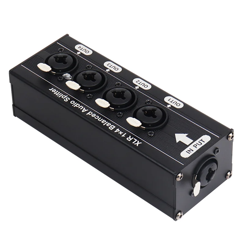 REPLA-6.5TS Balanced XLR 1 In 4 Out Audio Distributor Supports Digital And Analog Audio Splitter Expander