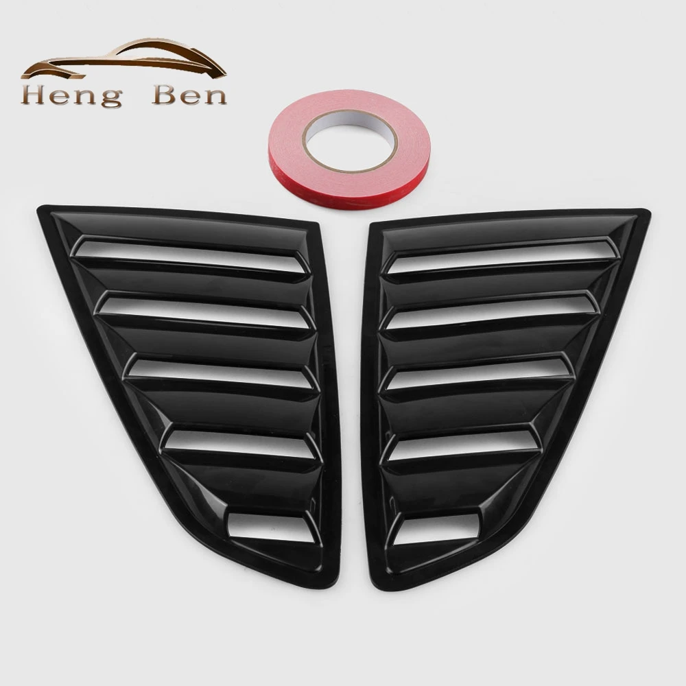 2Pcs/set Fit 15-17 Ford Mustang GT Vent Side Window Louver Covers Mach Style