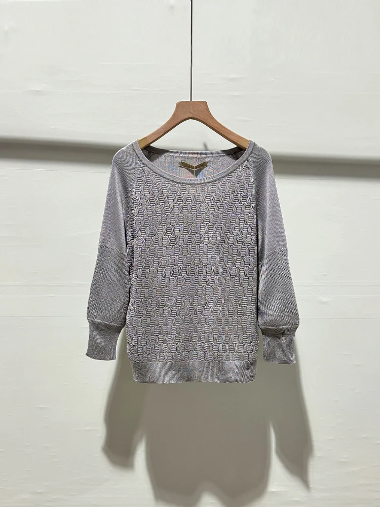 

Simple round Ne Knitwear Slimming Brand Button Women's Faion Basic Color V-Ne Long Sve Casual Comfortable Top