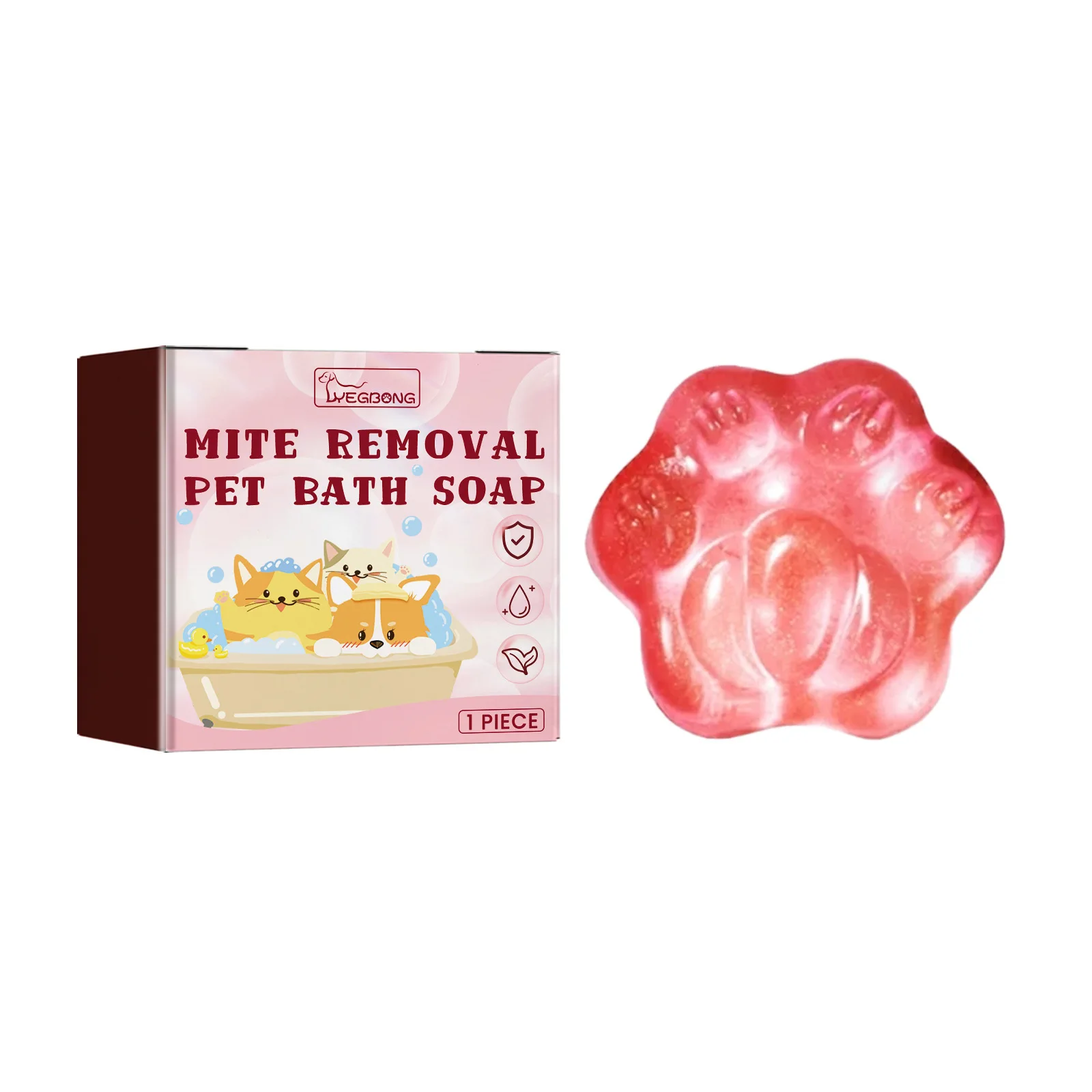 Pet Soap Dogs Hair Softening Flea Lice Insect Killer Cats Mite Removal Itching Relieve Skin Treatment Moisturizing Pet Shampoo