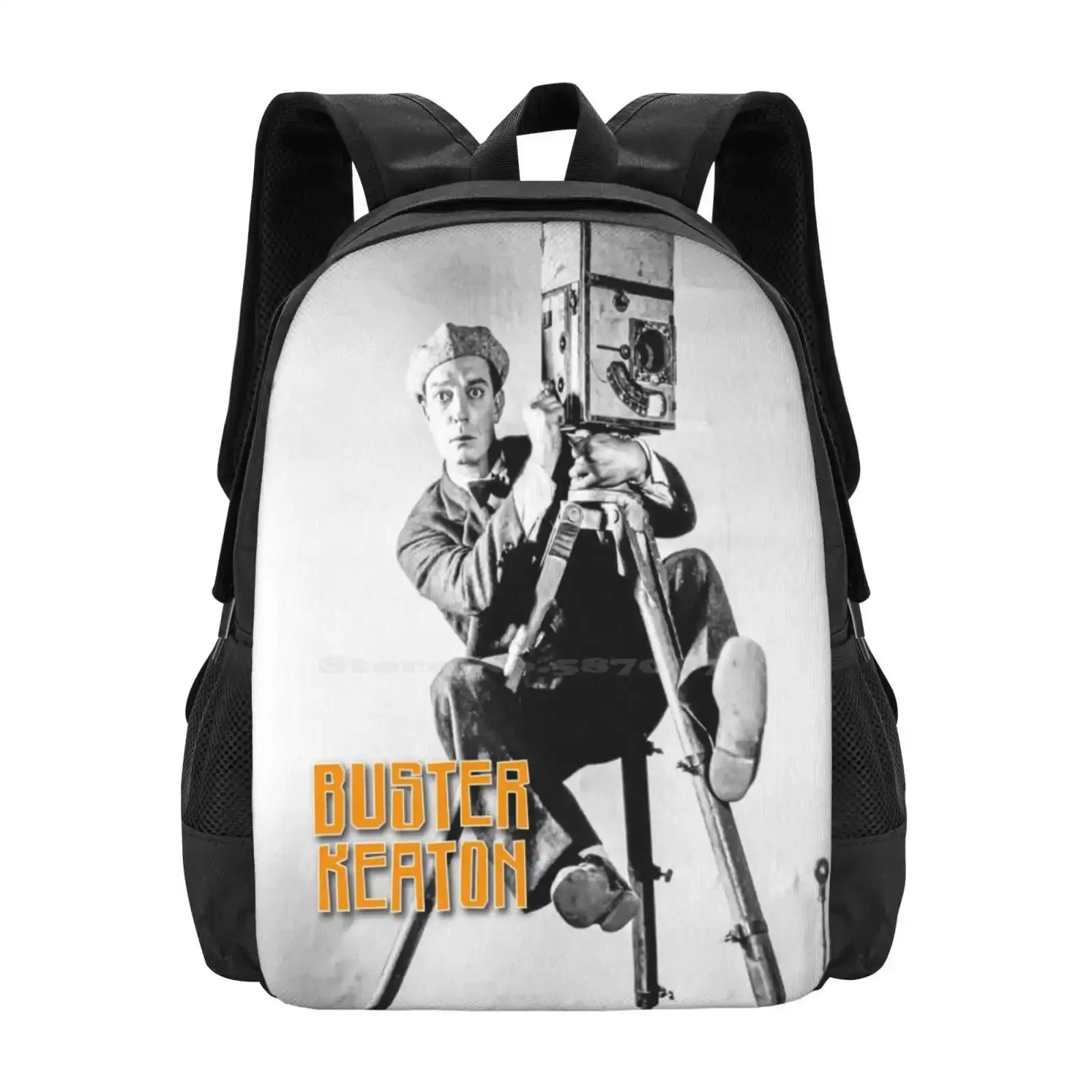 

Buster Keaton Hot Sale Schoolbag Backpack Fashion Bags Buster Keaton Silent Movie Star American Actor Comedian Film Director