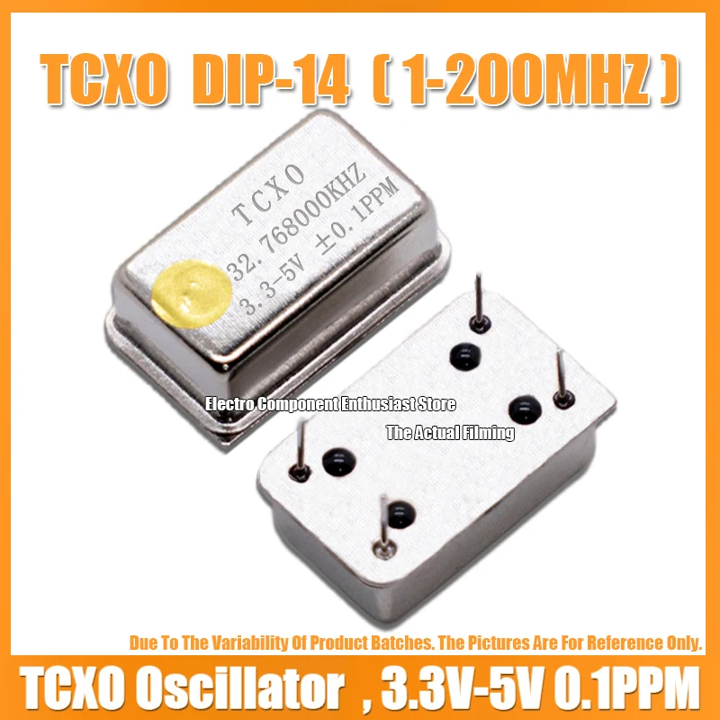 TCXO Full-Size 32.768K 32.768KHZ Rectangular Temperature Compensated Crystal Oscillator DIP-14 High Precision 3.3V-5V ±0.1PPM