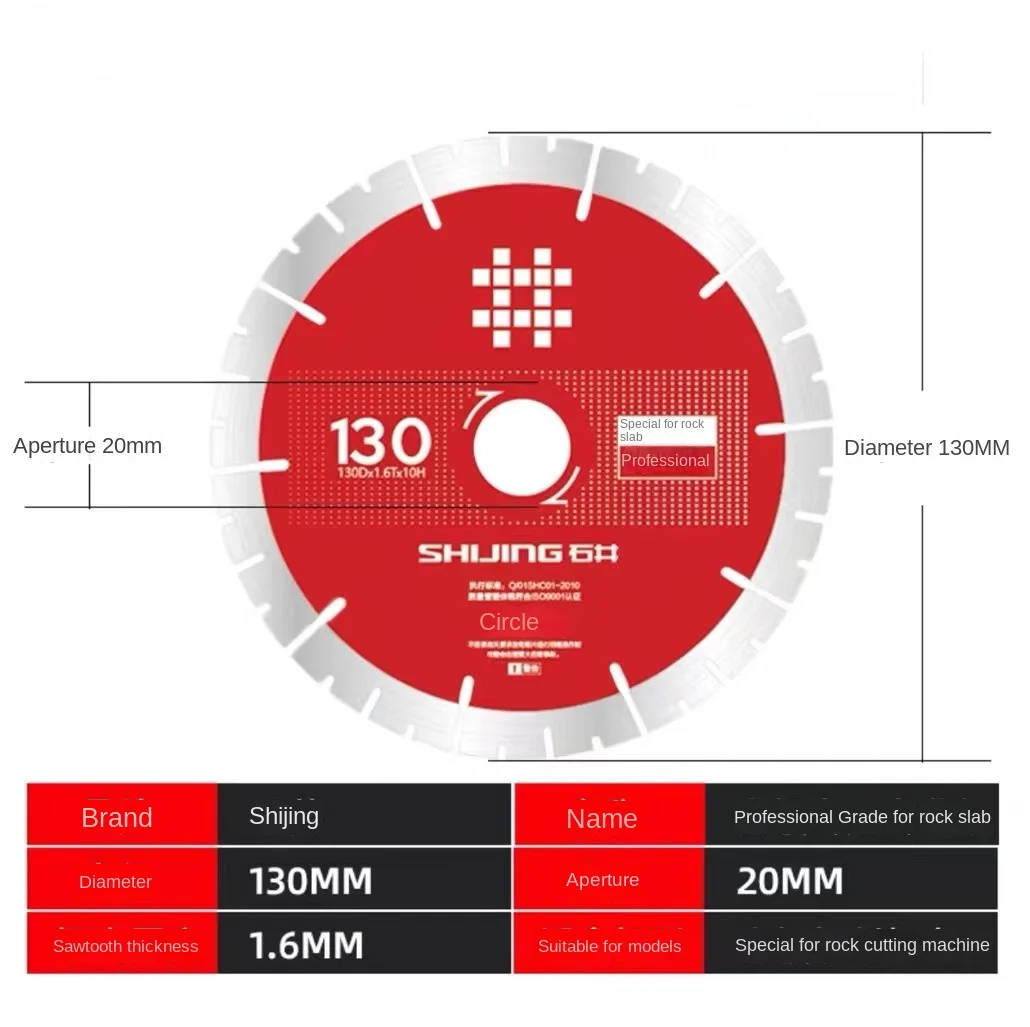 Shijing 130mm Diamant sägeblätter Fasen