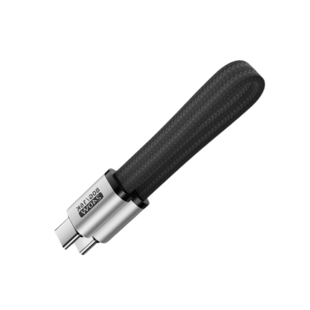 240W Magnetic Short Type‑C to Type‑C Cable,18cm Nylon Braided,80Gbps Data Transfer,16K Video Output Fast Charging Cord