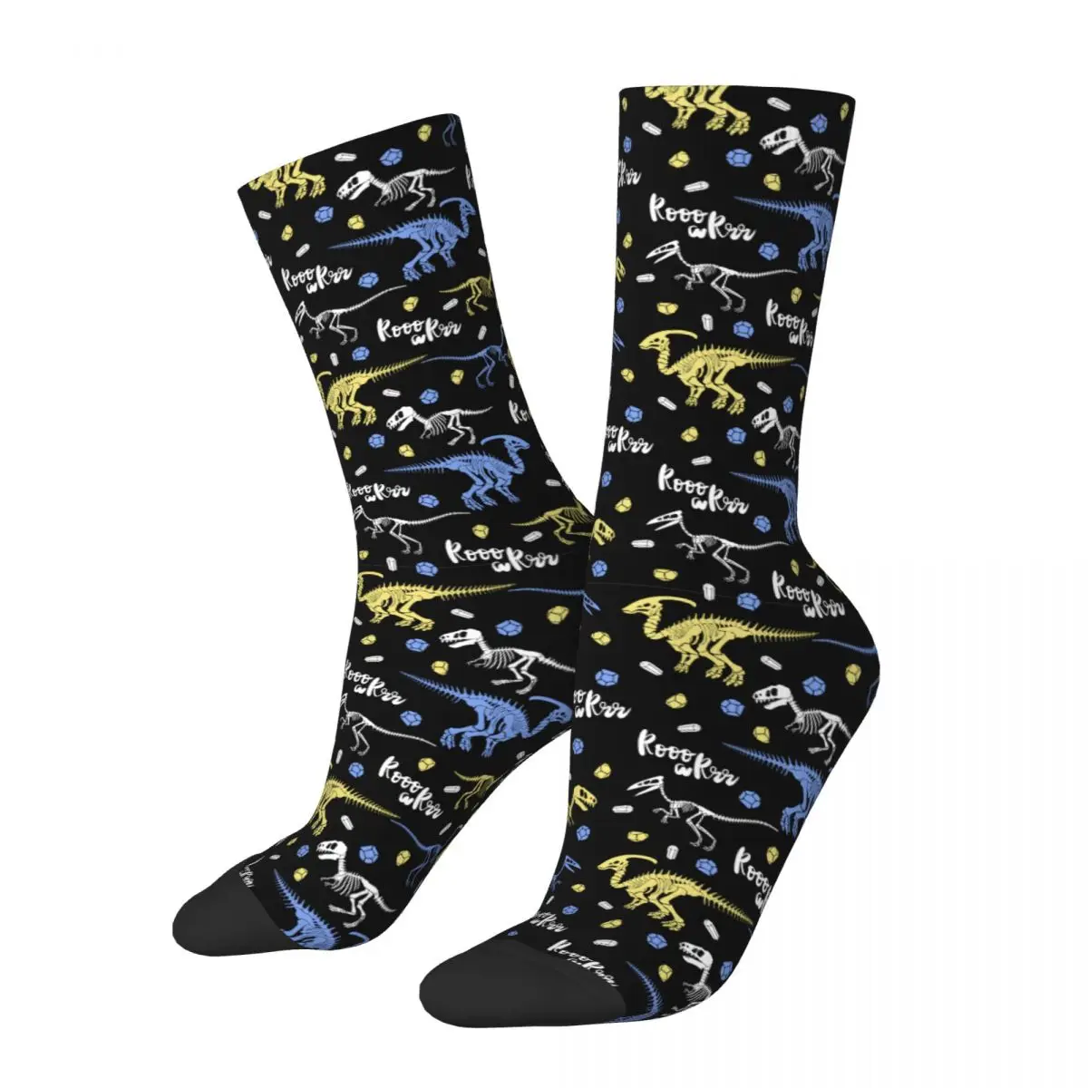 Skeleton Pattern Dinosaur Dinosaurs Socks Male Mens Women Summer Stockings Printed