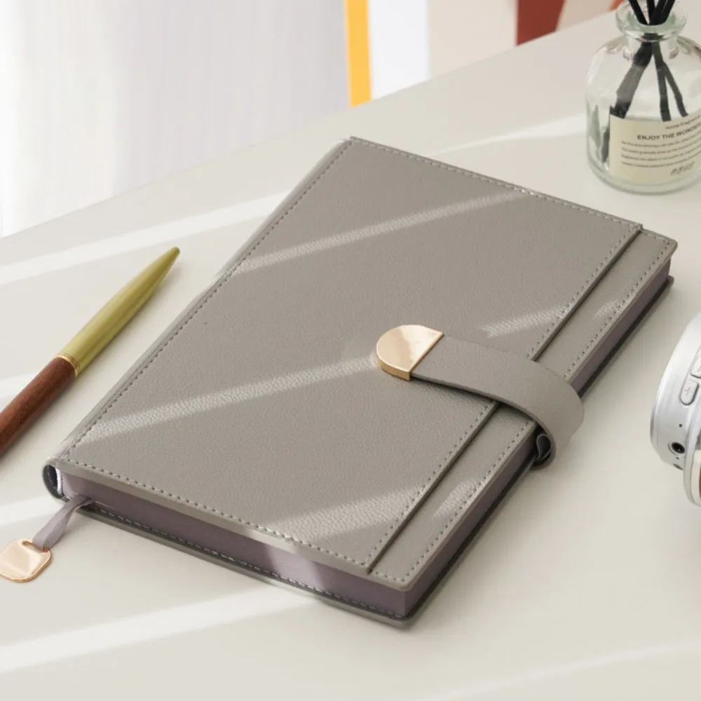 ポータブル-a5-日記ノートブック厚みのある-200-ページ会議ノートブック-pu-レザー磁気バックルデイリープランナー学生