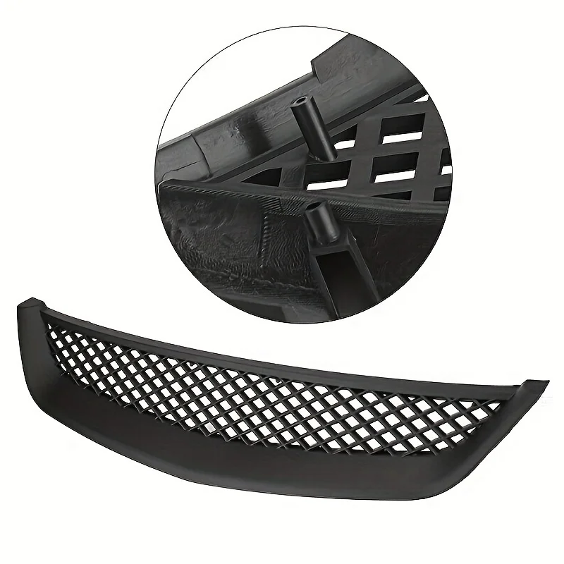 Car Front Hood Mesh Bumper Racing Grille Professional Direct Replacement for Honda Civic Type R 2001 2002 2003 Car Accessories