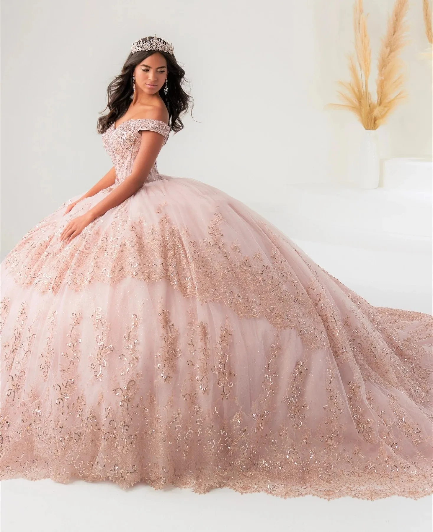 Teal Blue Charro Quinceanera Dresses Ball Gown Off The Shoulder Tulle Appliques Puffy Mexican Sweet 16 Dresses 15 Anos