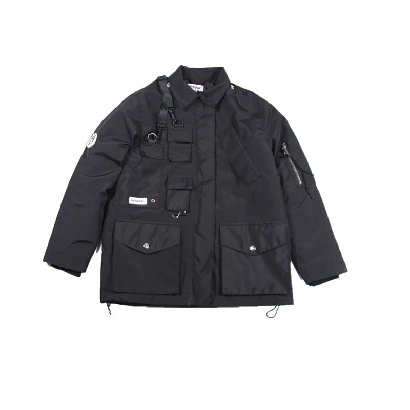 

Куртка ANAPAEST Original Design: осенне-зимняя, с воротником-стойкой, многофункциональная, повседневная, в стиле Cleanfit, на молнии, хлопковая