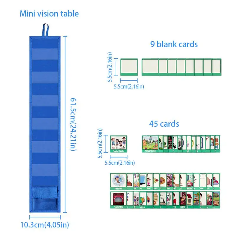 Visual Daily Schedule Visual Schedule Pocket Chart Classroom Pocket Chart With 45 Activity & 9 Blank Cards Visual Behavioral