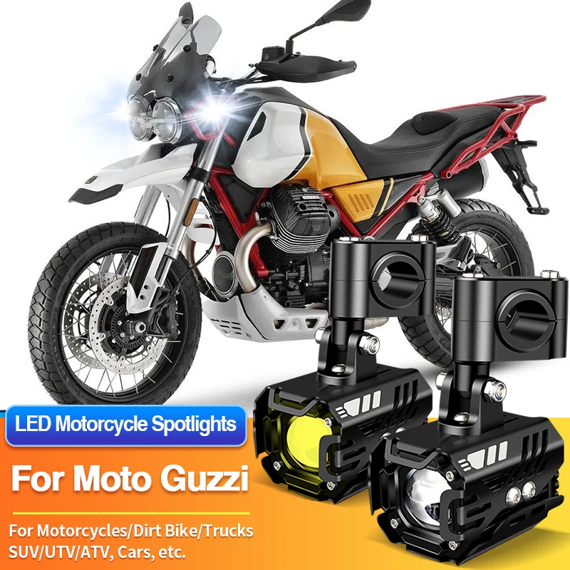 

1/2PCS Universal Motorcycles Headlight LED Fog Light Spotlights UTV ATV Car for Moto Guzzi V85 TT/V85 TT Travel E5/V100 Mandello