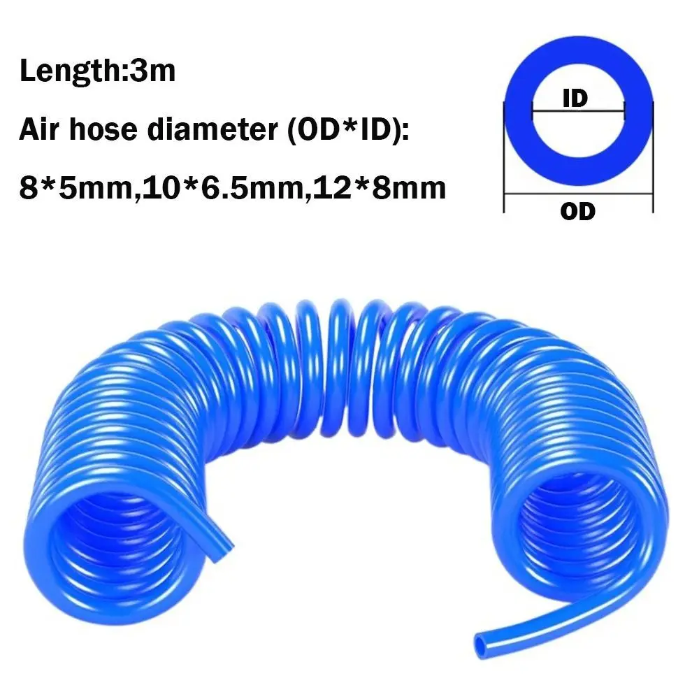 Industrial Air Compressor Tube Flexible PU Air Compressor Hose PU Multiple Colors Air Compressor Hose Tube Spiral Pipe