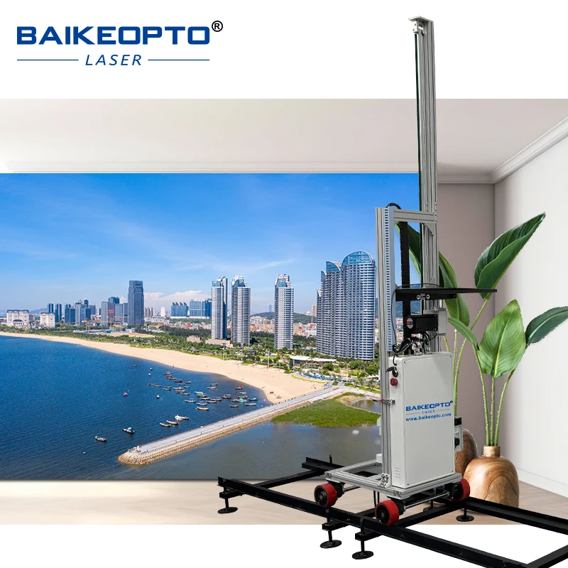 Double 4720 Printing Head Waterbased inks Vertical Art Decals Wall Painter Machine or 3D 5D Wall Printing Machine