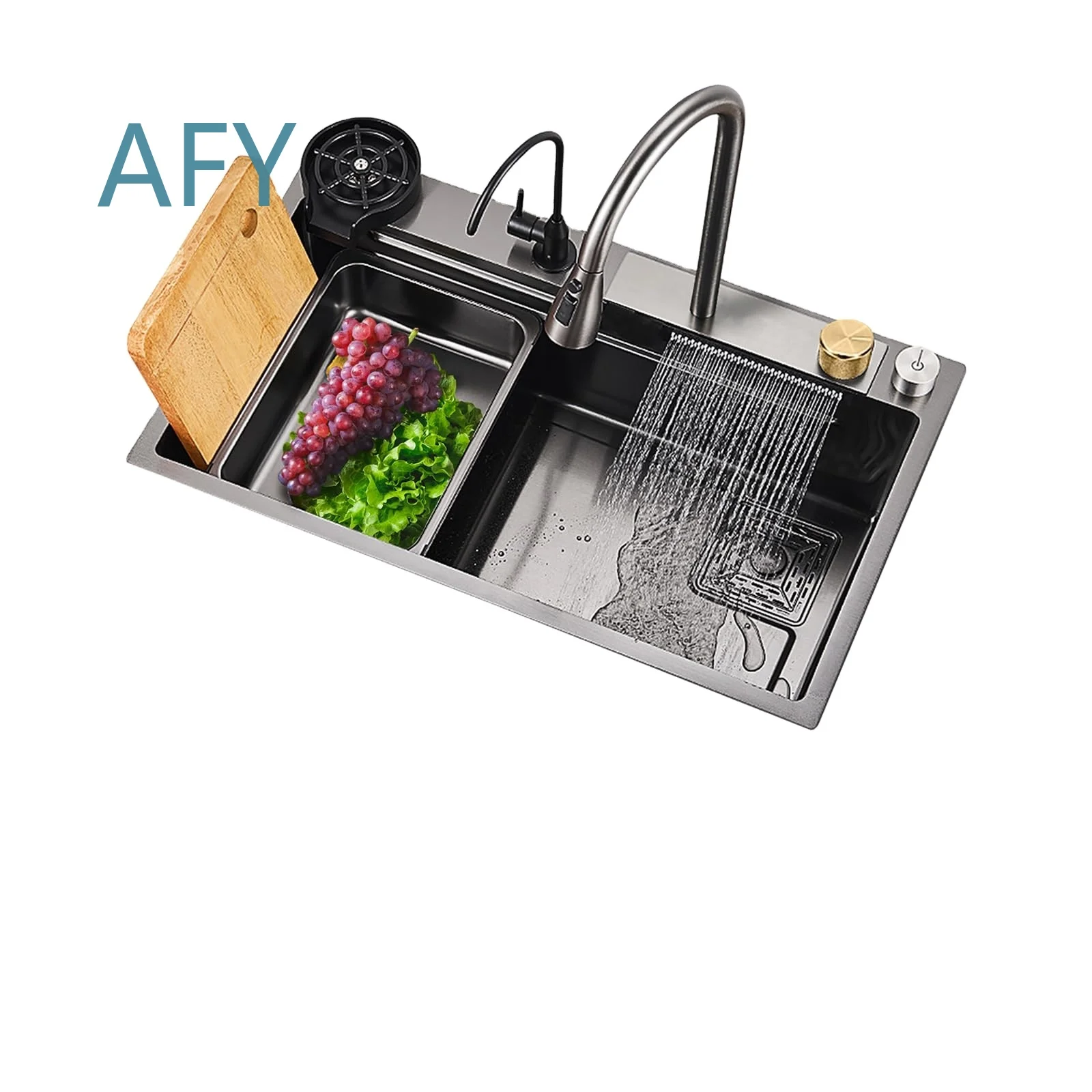 for China Factory Kitchen Stainless Steel Multifunctional Smart Modern Sink 4 Function Kitchen Sink with Faucet for Home