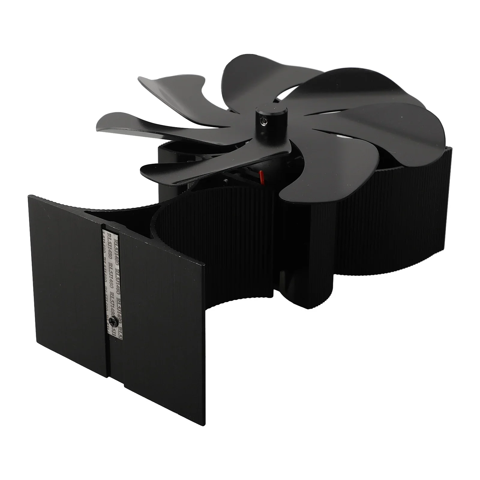 New Fireplace Fan Quiet Operation Thermoelectric Module Aluminum Black Energy Efficient For Most Fireplaces Heat Powered