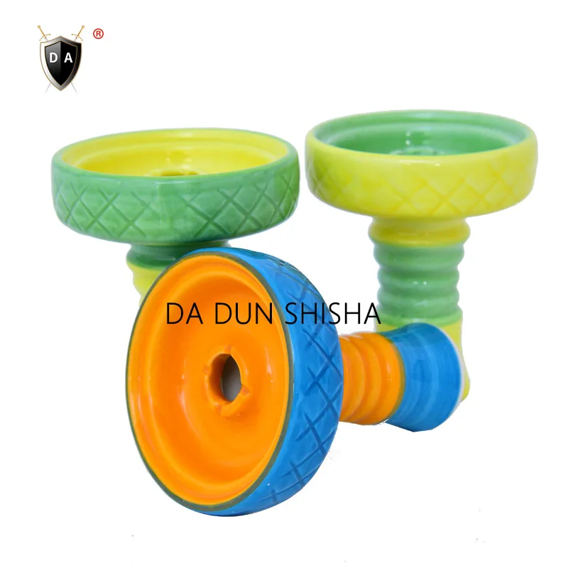 Multi-Colored Shisha Ceramic Bowl for Shisha Tobacco Holder Narguile Sheesha Accessories