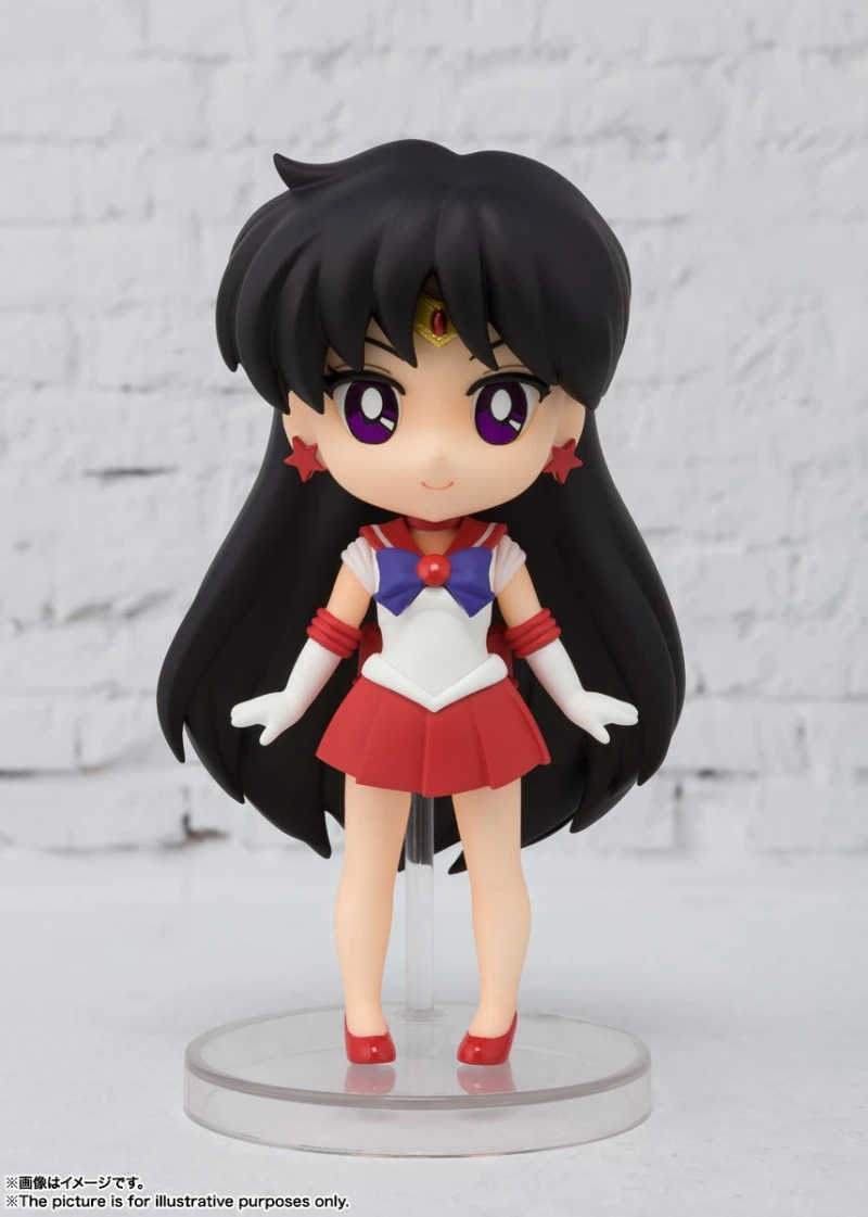 Bandai Original 003 Sailor Mars Sailor Venus Action Figuarts mini Sailor Moon Anime Figure Toys For Kids Gift Collectible Model