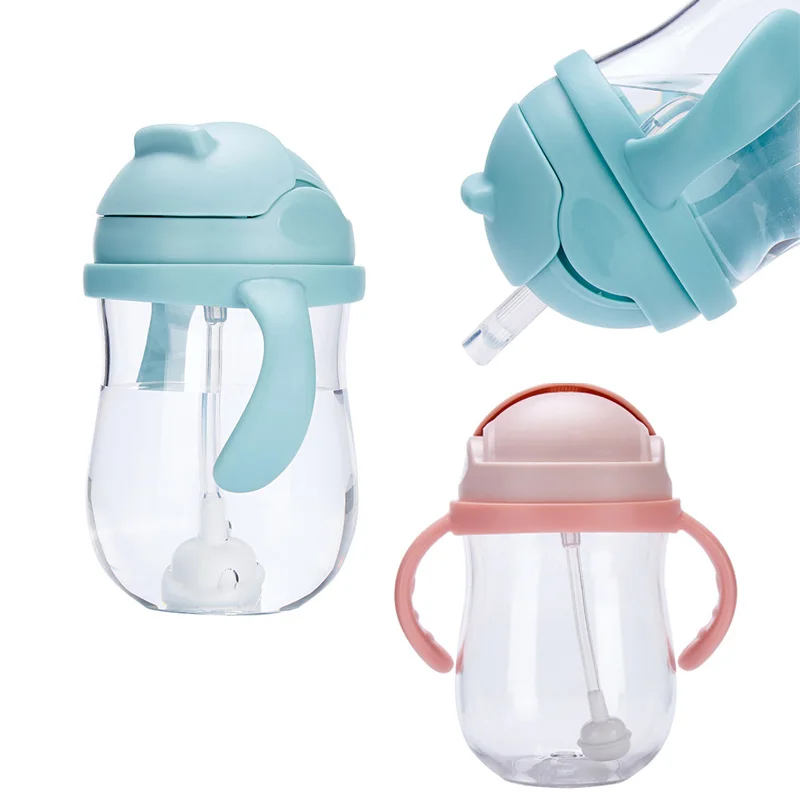 Sippy Cup Silicone Sippy Children's Water Cup Anti-fall Gravity Ball with Handle Sippy Baby Water Cup Children 300ML