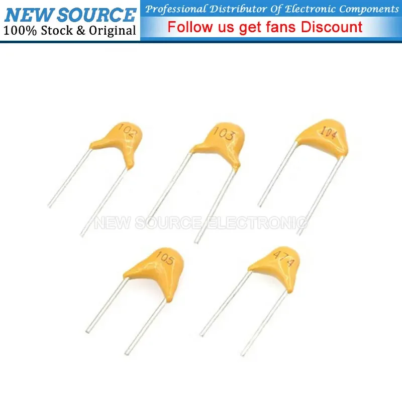 50PCS Monolithic Multilayer Ceramic Capacitor 100 101 102 103 104 105 106 152 220 50V 1UF 10UF 15PF 1.5NF 20 22PF 221 222 2.2UF