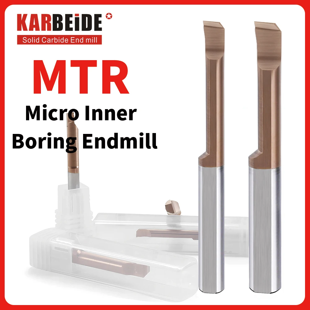 

KARBEIDE Carbide MTR Boring Cutter Micro Diameter Boring Mill Small Hole Internal Boring Tool.TiSiN coating Size MTR 1.5-6mm