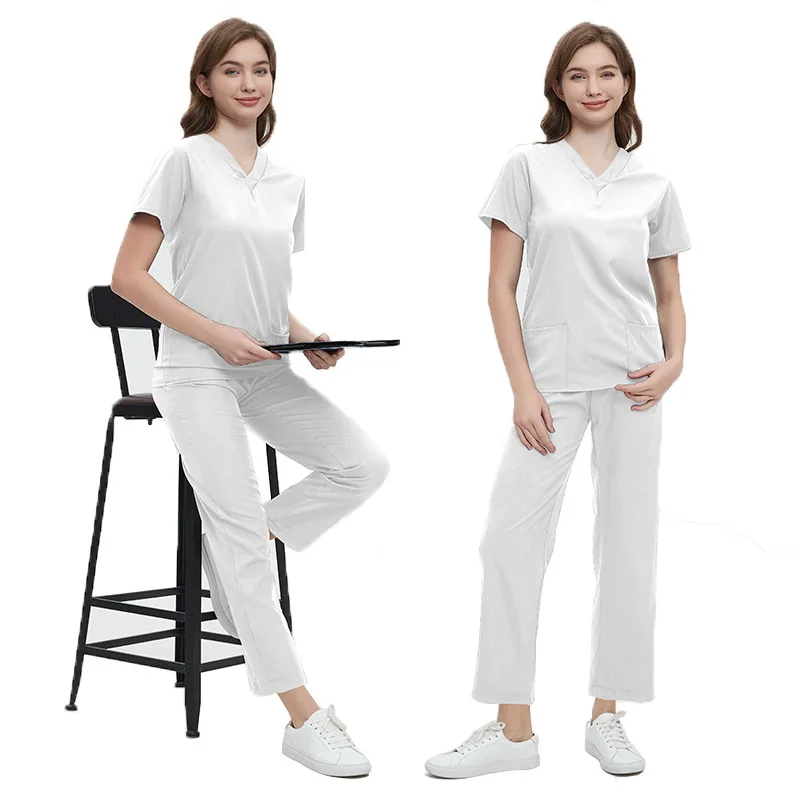 Doctor Surgical Gowns Short Sleeve Hand Wash Gowns Women's Suit Nurse Uniforms Operating Room Work Uniforms Isolation Clothing