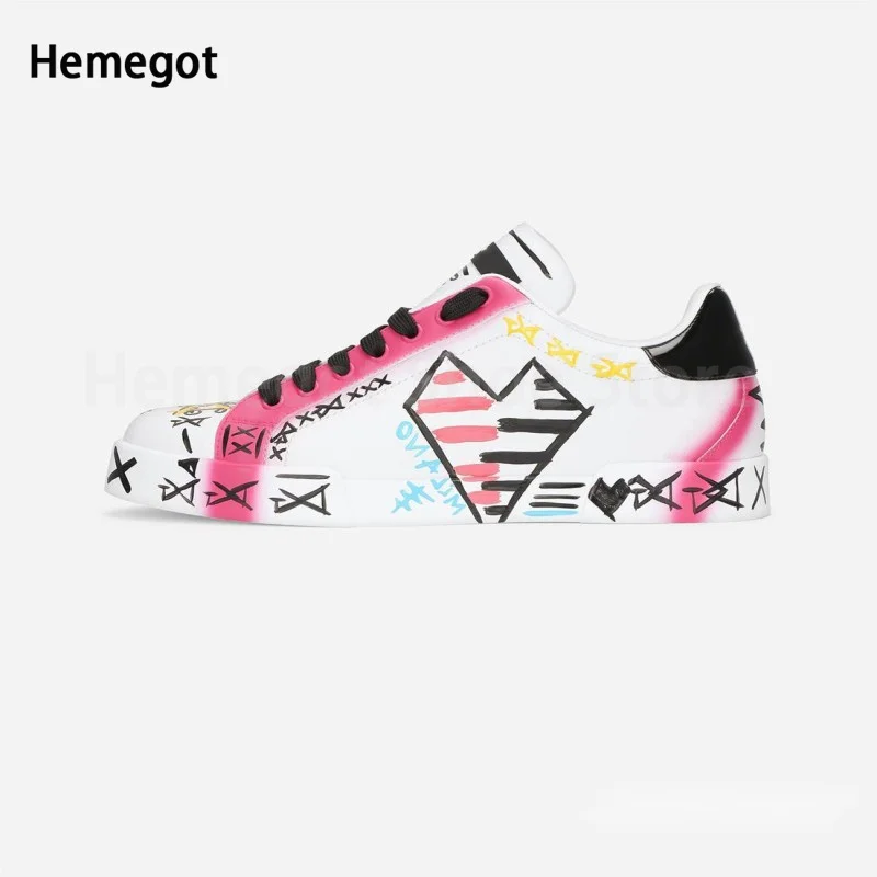 Men\'s Mixed Color Printed Lace-Up Sneakers Sports Shoes Comfortable Running Shoes Outdoor Men Athletic Shoes Men Running Shoes