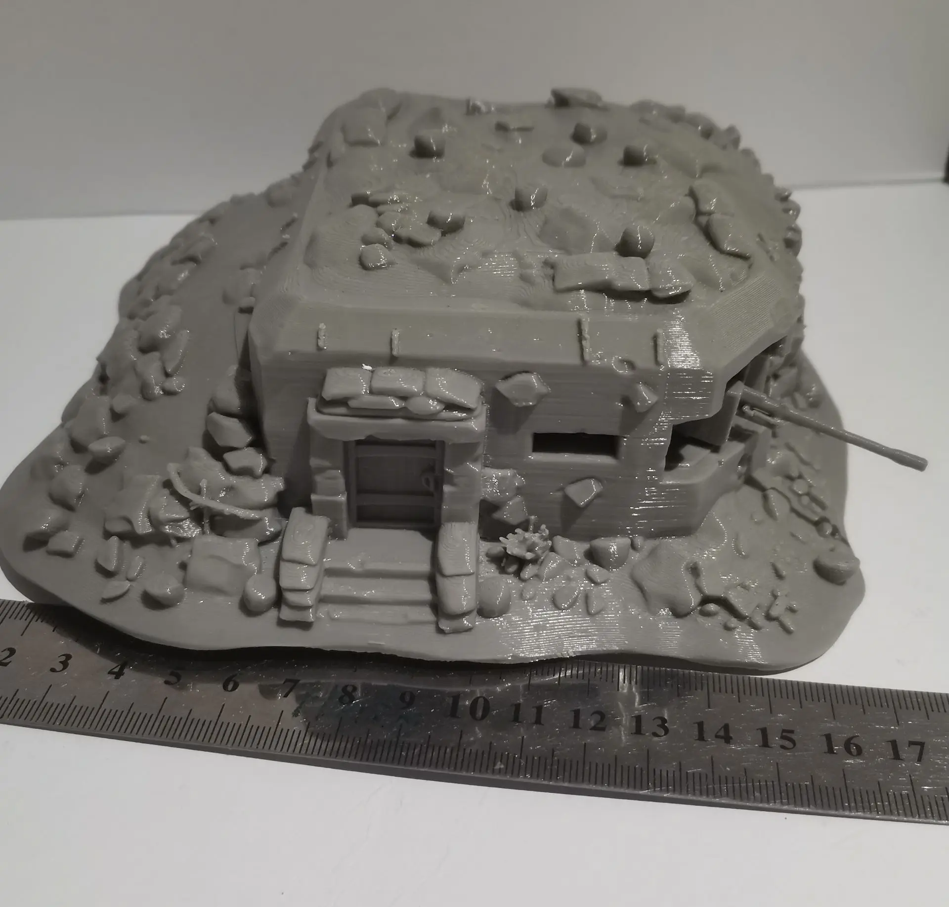 3D Printing Model Hills Terrain Bunkers  Hobby Scene Making Accessories Tool L-W-H：18*17*7cm