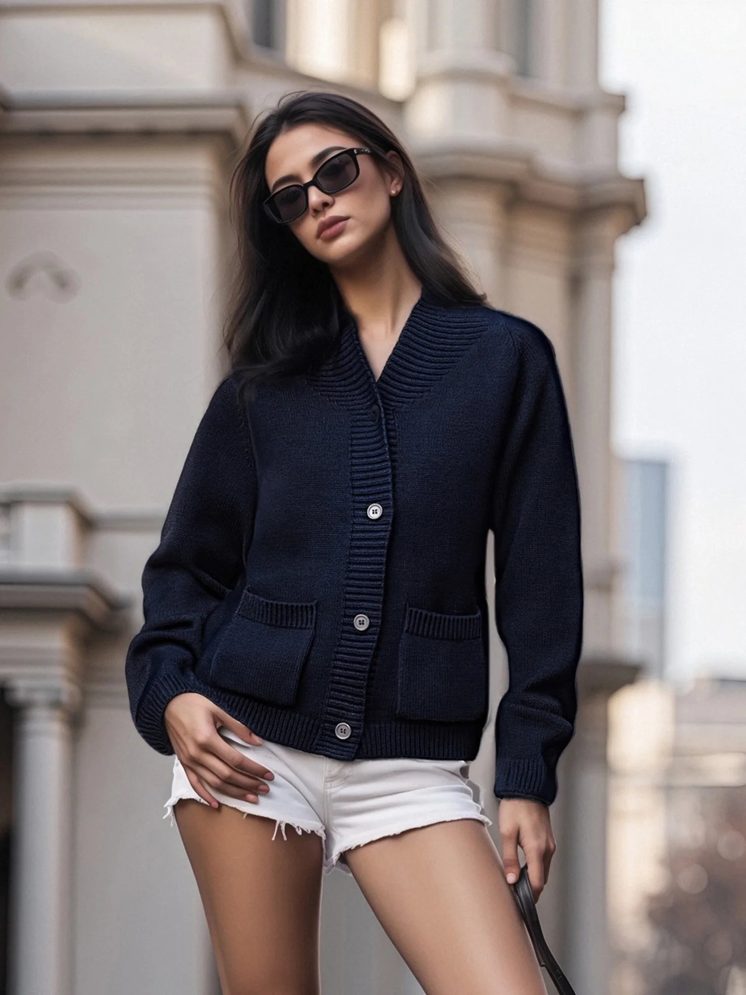 

Women s Winter Sweater Coat Long Sleeve Button Up Snowflake Print Knitwear with Pockets and Hood for Extra Warmth