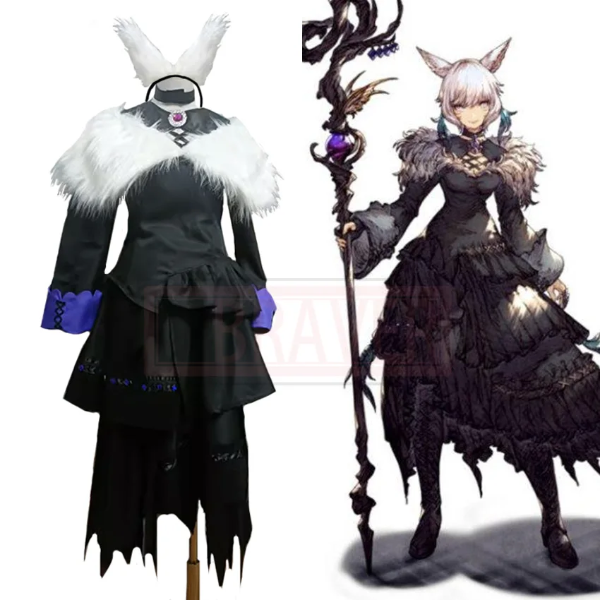 

Final Fantasy XIV FF14 Y'shtola Ya Shutora Ruru Cosplay Costume Christmas Halloween Party Custom Made Any Size