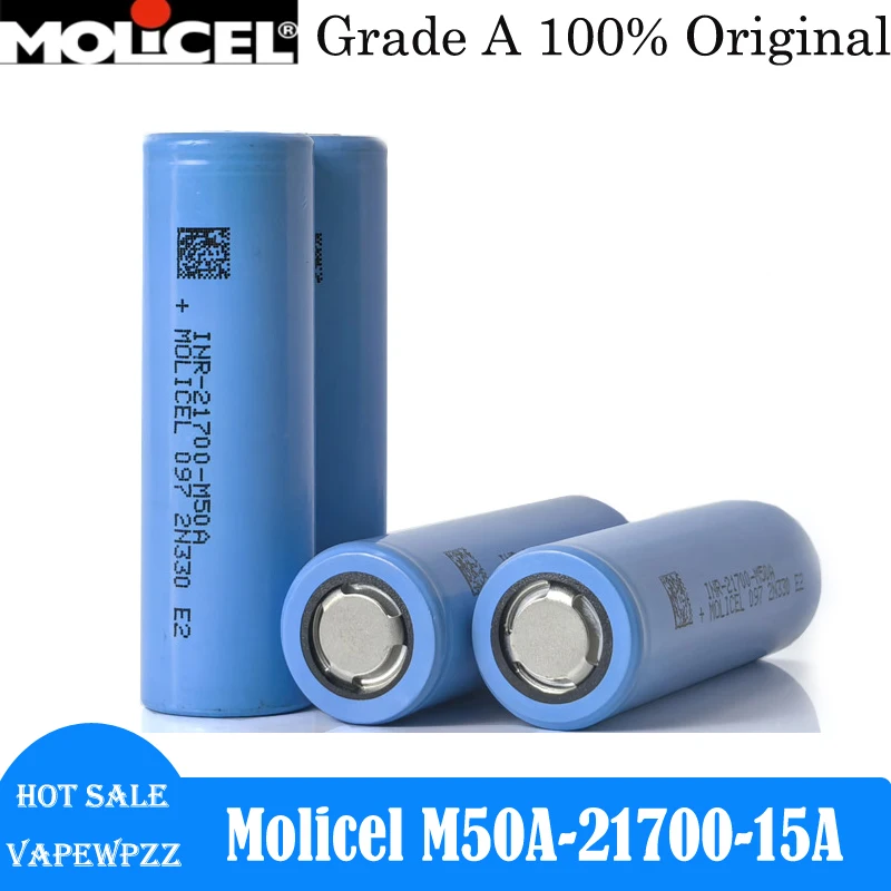 1-10 piece Original Molicel M50A 18650 Battery 15A 3.6V 5000mah Large Capacity Rechargable Batteries Lithium Battery UAV Tool