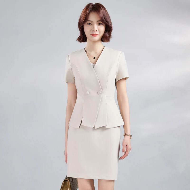 Women's Summer Business Suit2026New stylish workwear for jewelry store front desks and high-end beauty salon staff