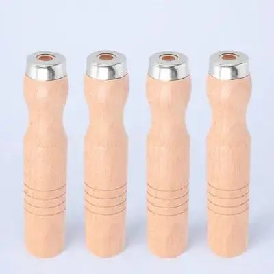 4 pezzi maniglia per lima per la lavorazione del legno raspa manici in legno parti di utensili da taglio 5mm legno di faggio rosso liscio durevole uso lungo facile installazione