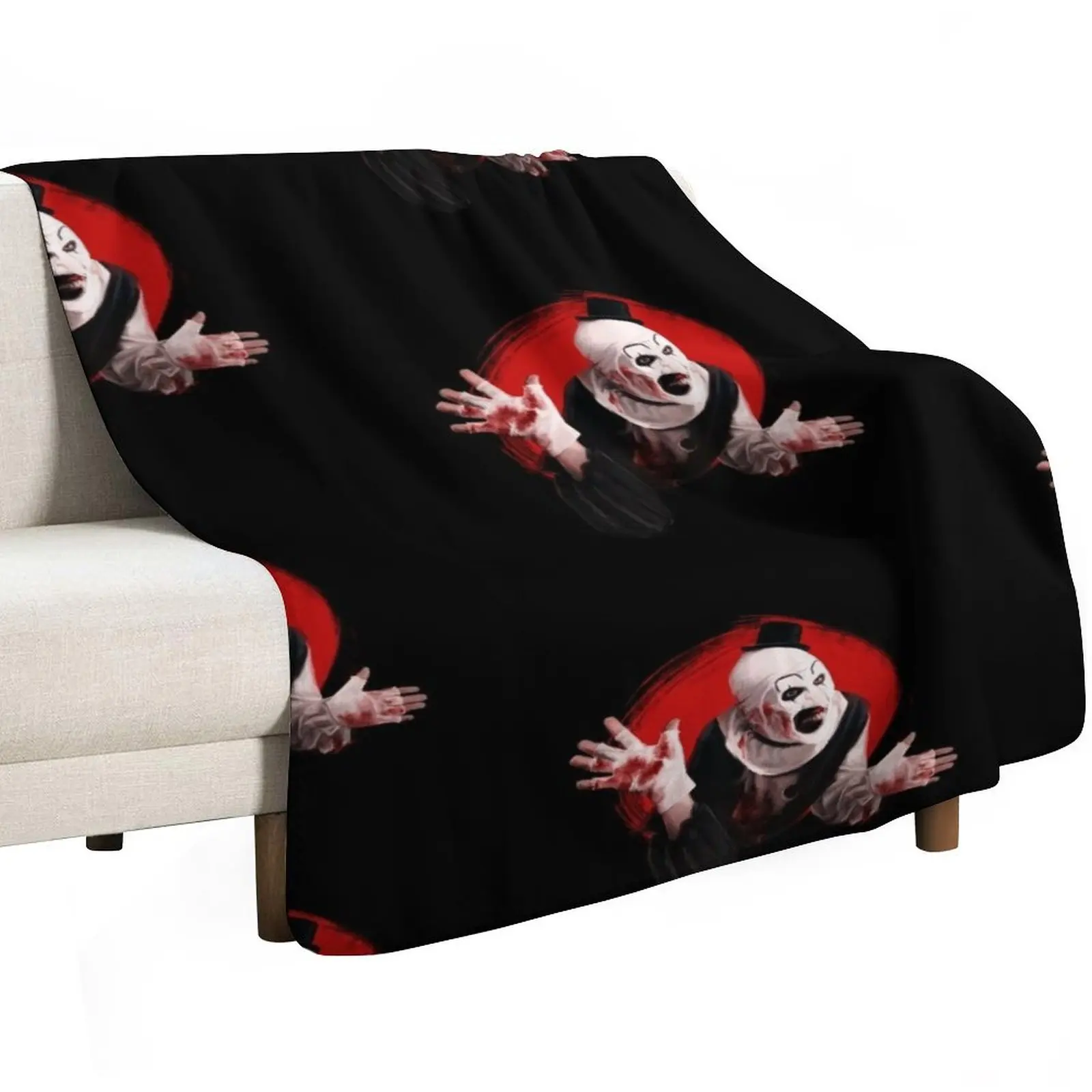 Art the Clown the creepy waving for you Throw Blanket Decorative Throw Sleeping Bag Baby sofa bed Sofas Blankets