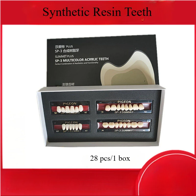 Dental Synthetic Resin Teeth Molded Steel Teeth Plastic Steel Denture False Tooth Model Dentistry Laboratory Oral Materials