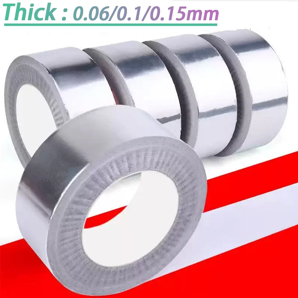 1 Roll Aluminum Foil Tape Self Adhesive Seal Tape High Temperature Insulation Kitchen Sink Waterproof Cooktop Anti-mold Beauty
