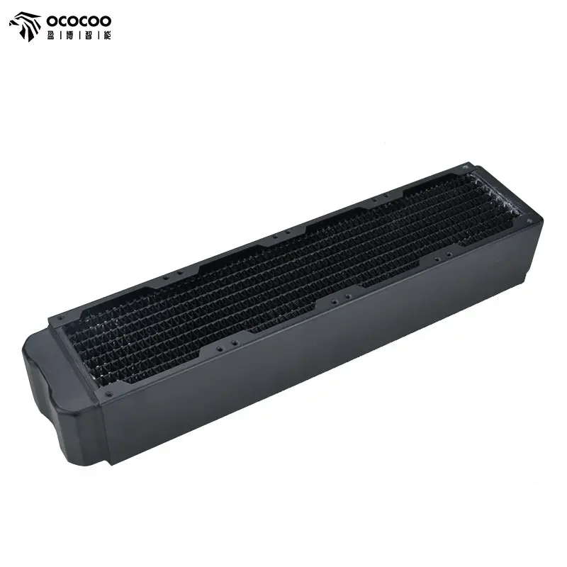 Imagem -02 - Ococoo Radiador de Cobre 60 mm de Espessura g1 Rosca pc Trocador de Líquido Dissipador de Calor Adequado para Ventilador de 80 mm Computador Cpu Gpu Refrigeração