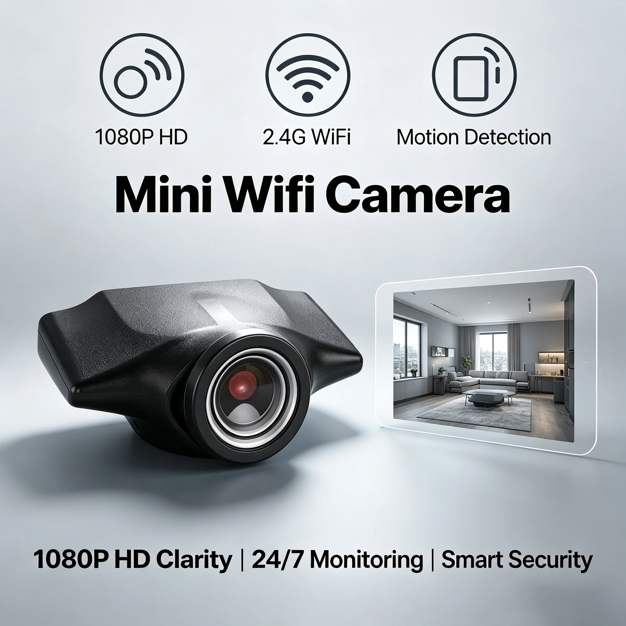 Home Security Hidden Cameras - โมดูลกล้องขนาดเล็ก 1080P พร้อม WiFi ตรวจจับความเคลื่อนไหว ดูภาพระยะไกล