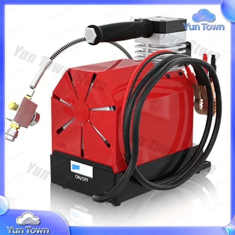 GX-CS2 30MPa 300Bar 4500Psi 12V PCP Air Compressor for Diving Scuba Tank Car Pump Portable High Pressure Pump Output 12L/min