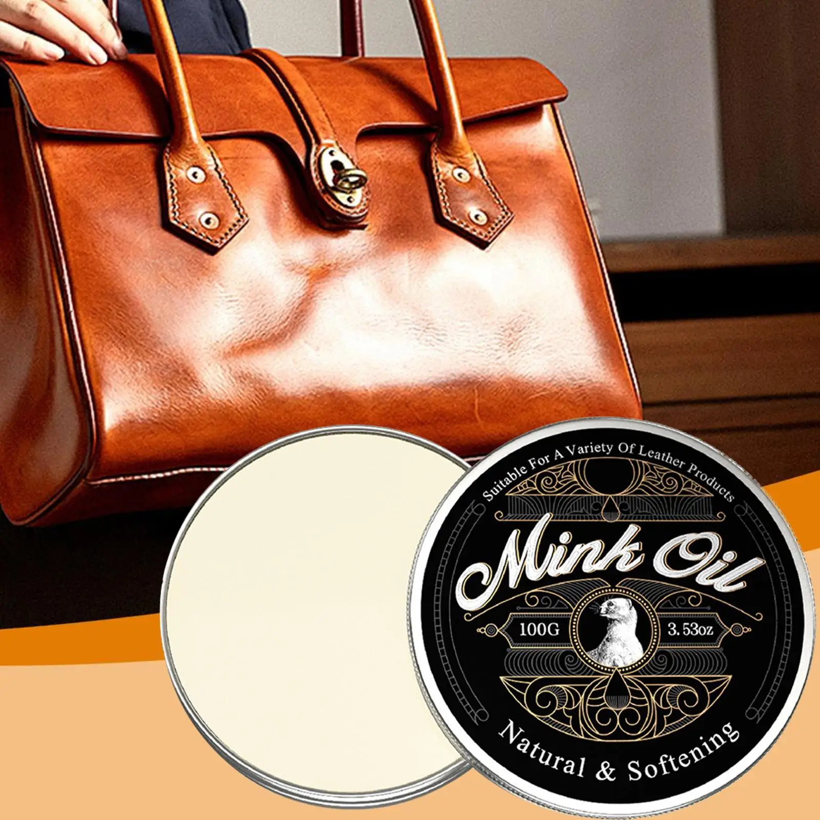 100g Mink Oil For Leather Boots Leather Care Cleaner Conditioner Soften And Restore For Boots Shoes Clothing